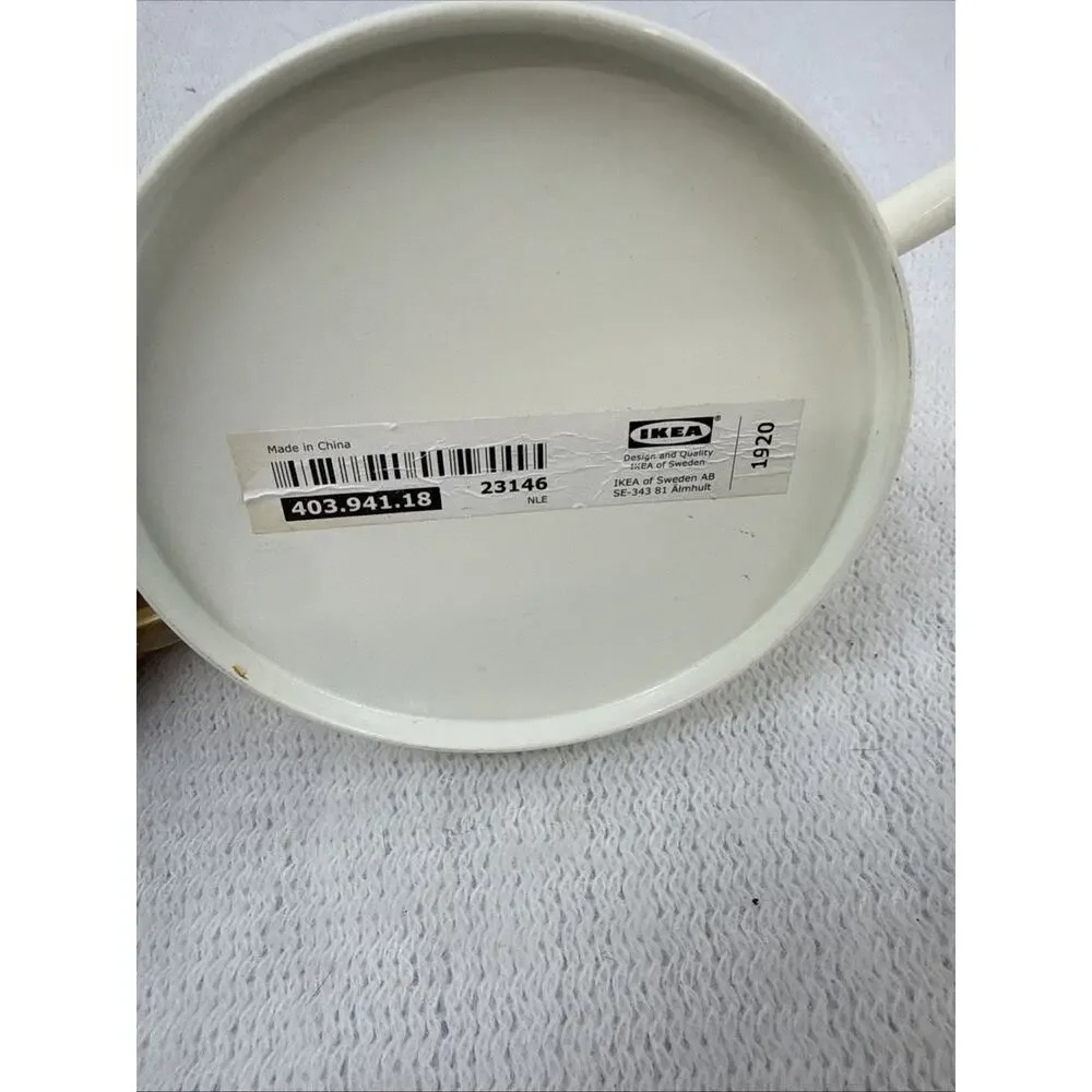 IKEA VATTENKRASSE Watering Can Ivory Gold 30 oz 0.9L Metal 40394118